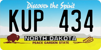 ND license plate KUP434
