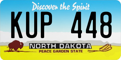 ND license plate KUP448