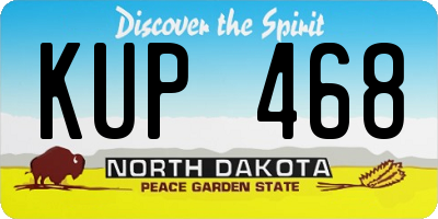 ND license plate KUP468