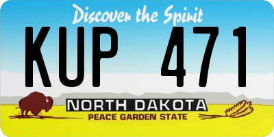 ND license plate KUP471