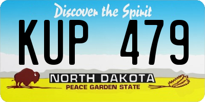 ND license plate KUP479