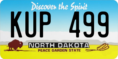 ND license plate KUP499