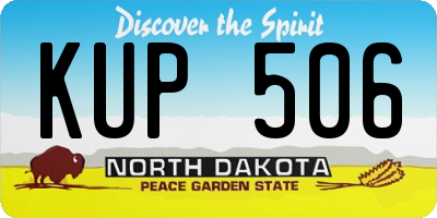 ND license plate KUP506