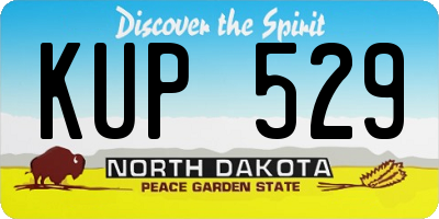 ND license plate KUP529