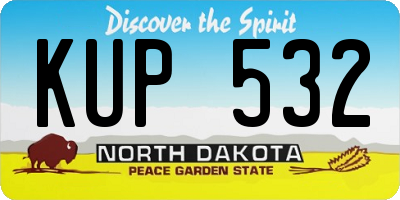 ND license plate KUP532