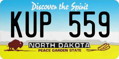 ND license plate KUP559