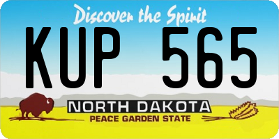 ND license plate KUP565