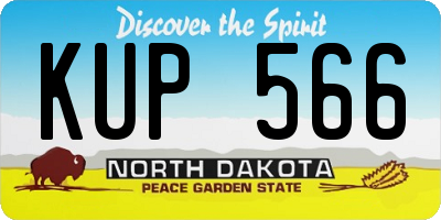 ND license plate KUP566
