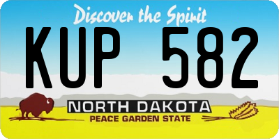 ND license plate KUP582