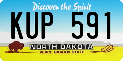 ND license plate KUP591