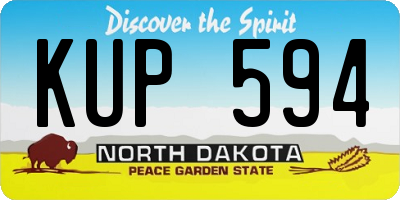 ND license plate KUP594