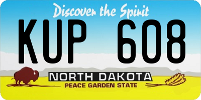 ND license plate KUP608