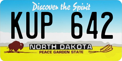 ND license plate KUP642