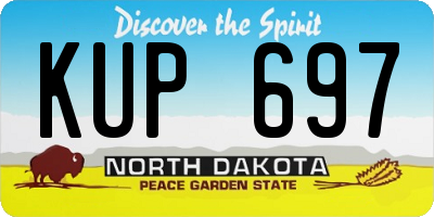 ND license plate KUP697