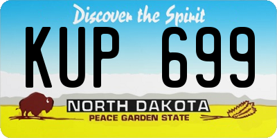ND license plate KUP699