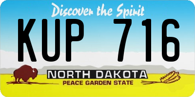 ND license plate KUP716