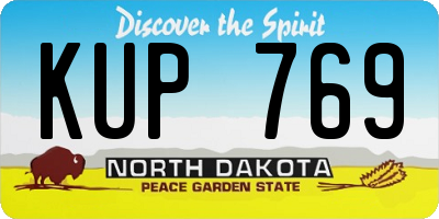 ND license plate KUP769