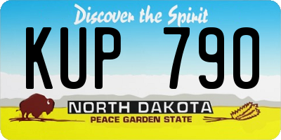 ND license plate KUP790