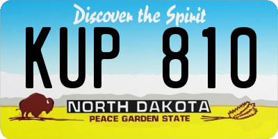 ND license plate KUP810