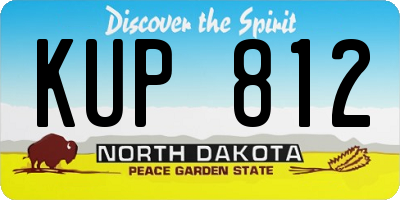 ND license plate KUP812
