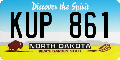 ND license plate KUP861