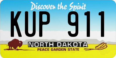 ND license plate KUP911