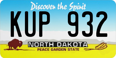 ND license plate KUP932