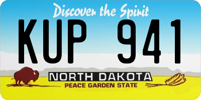 ND license plate KUP941