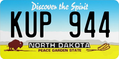 ND license plate KUP944