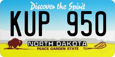 ND license plate KUP950