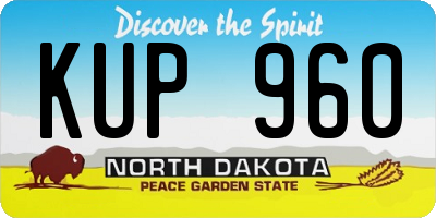 ND license plate KUP960