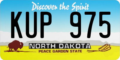 ND license plate KUP975