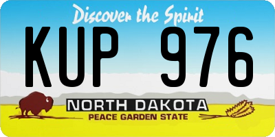 ND license plate KUP976