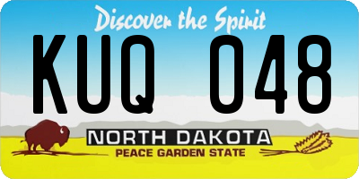 ND license plate KUQ048