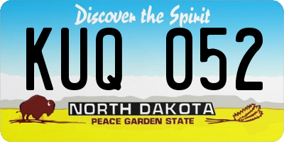 ND license plate KUQ052