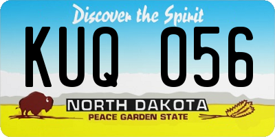 ND license plate KUQ056