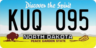 ND license plate KUQ095