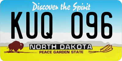 ND license plate KUQ096
