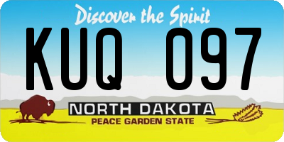 ND license plate KUQ097