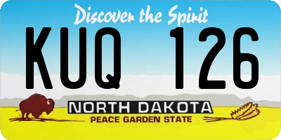 ND license plate KUQ126