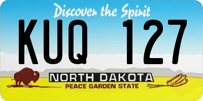 ND license plate KUQ127