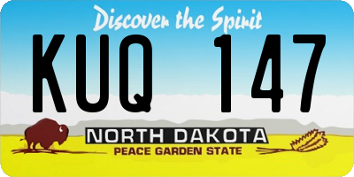 ND license plate KUQ147