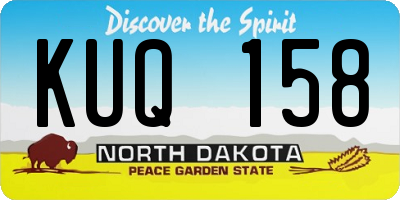 ND license plate KUQ158