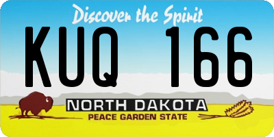 ND license plate KUQ166