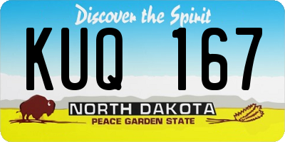 ND license plate KUQ167
