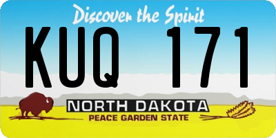 ND license plate KUQ171