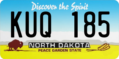 ND license plate KUQ185