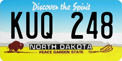 ND license plate KUQ248