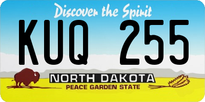 ND license plate KUQ255