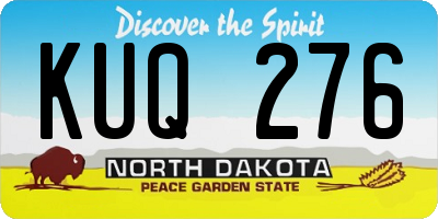 ND license plate KUQ276
